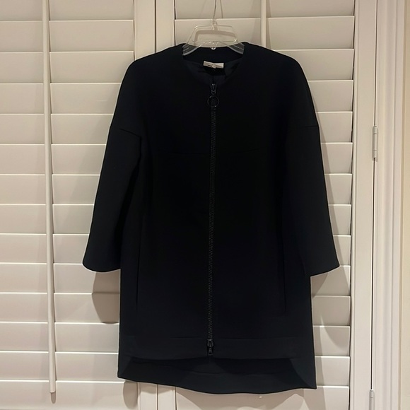 AKRIS Punto Wool Blend Black Jacket Size 4 - Picture 3 of 14